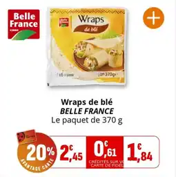 Coccinelle Supermarché Wraps de blé belle france offre