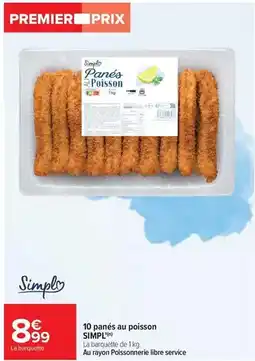 Carrefour Drive Simply - 10 panés au poisson offre