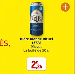 Coccinelle Supermarché Bière blonde rituel leffe offre