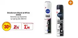 Coccinelle Supermarché Déodorant black & white nivea offre