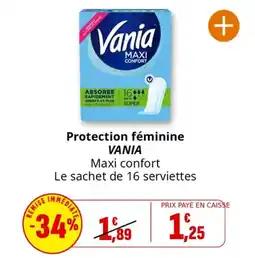 Coccinelle Supermarché Protection féminine vania offre