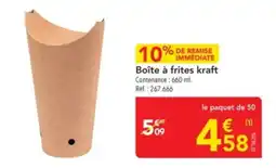 METRO Boîte à frites kraft offre
