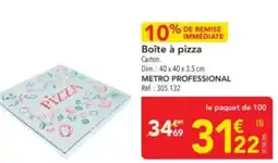 METRO Boîte à pizza offre
