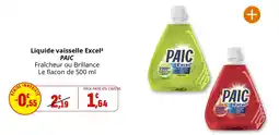 Coccinelle Supermarché Liquide vaisselle excel² paic offre
