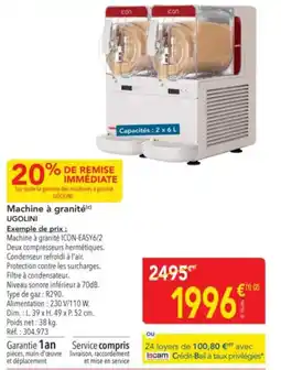 METRO UGOLINI Machine à granité offre