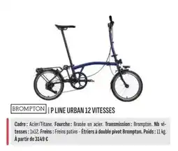 Culture Vélo P line urban 12 vitesses offre