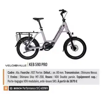 Culture Vélo Velo de ville keb 590 pro offre