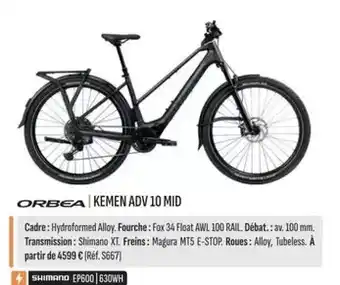 Culture Vélo Orbea - kemen adv 10 mid offre