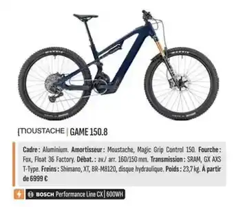 Culture Vélo Moustache - game 150.8 offre