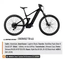 Culture Vélo Lapierre - overvolt tr 4.6 offre