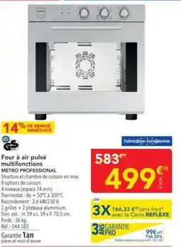 METRO Four à air pulsé multifonctions metro professional offre