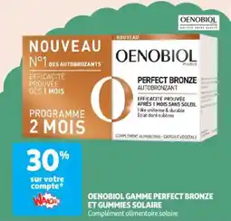 Auchan Drive Oenobiol gamme perfect bronze et gummies solaire offre