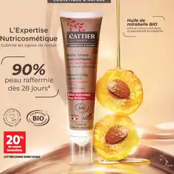 Auchan Drive Cattier gamme soins visage offre