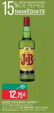 Match J&b - blended whisky ibb rare offre