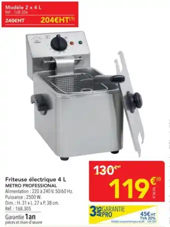 METRO METRO PROFESSIONAL Friteuse électrique offre