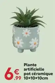 Maxi Bazar Plante artificielle pot céramique offre