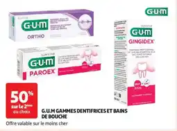 Auchan Drive G.u.m gammes dentifrices et bains de bouche offre