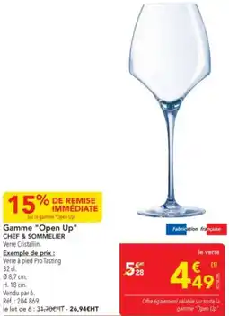 METRO CHEF & SOMMELIER  Gamme "Open Up" offre