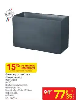 METRO Gamme pots et bacs offre