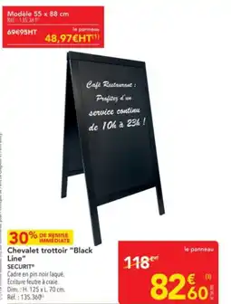 METRO Chevalet trottoir "black line" securit offre