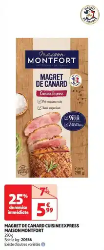 Auchan Drive Magret de canard cuisine express maison montfort offre