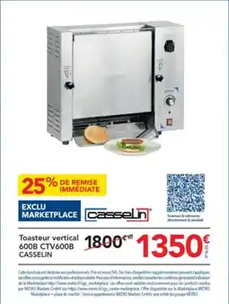 METRO CASSELIN Toasteur vertical 600B CTV600B offre