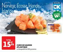 Auchan Drive Cubes de saumon atlantique offre