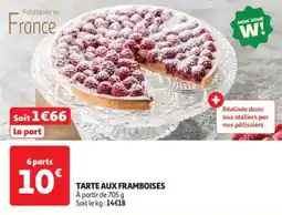 Auchan Drive Tarte aux framboises offre