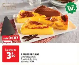 Auchan Drive 4 parts de flans offre