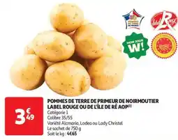 Auchan Drive Pommes de terre de primeur de noirmoutier label rouge ou de l'île de ré aop offre
