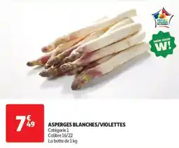 Auchan Drive Asperges blanches violettes offre