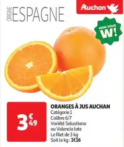 Auchan Drive Oranges à jus auchan offre