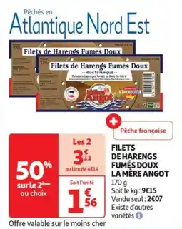 Auchan Drive Filets de harengs fumes doux la mère angot offre