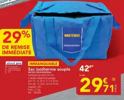 METRO Sac isotherme souple METRO PROFESSIONAL offre