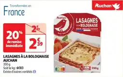 Auchan Drive Lasagnes à la bolognaise auchan offre