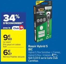 Carrefour Drive BIC Rasoir Hybrid 5 offre