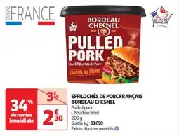 Auchan Drive Effilochés de porc français bordeau chesnel offre