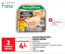 Auchan Drive Filet de poulet rôti fleury michon offre