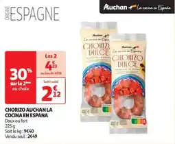 Auchan Drive Chorizo auchan la cocina en espana offre