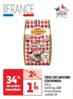 Auchan Drive Croc sec nature cochonou offre