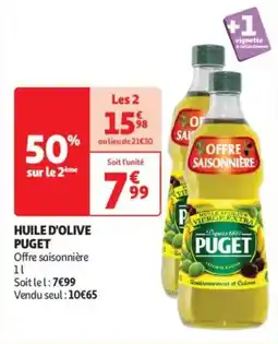 Auchan Drive Huile d'olive puget offre