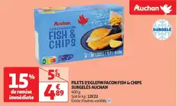 Auchan Drive Filets d'eglefin facon fish & chips surgelés auchan offre