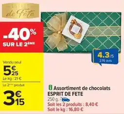 Carrefour Drive ESPRIT DE FETE Assortiment de chocolats offre