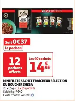Auchan Drive Mini filets sachet fraîcheur sélection du boucher sheba offre