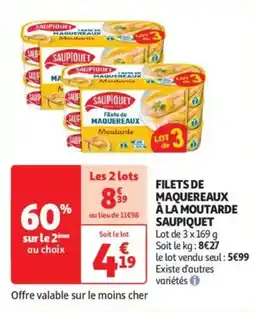 Auchan Drive Filets de maquereaux à la moutarde saupiquet offre