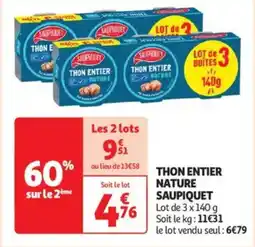 Auchan Drive Thon entier nature saupiquet offre