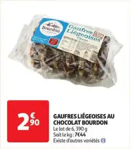 Auchan Drive Gaufres liégeoises au chocolat bourdon offre