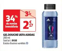 Auchan Drive Gel douche uefa adidas offre