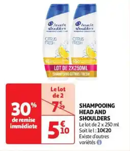 Auchan Drive Shampooing head and shoulders offre