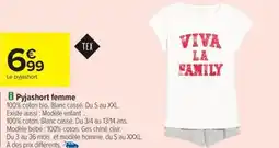 Carrefour Drive TEX Pyjashort femme offre